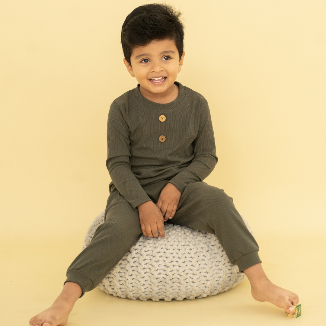 Matcha - Ribbed Modal Full Sleeve Top and Pant