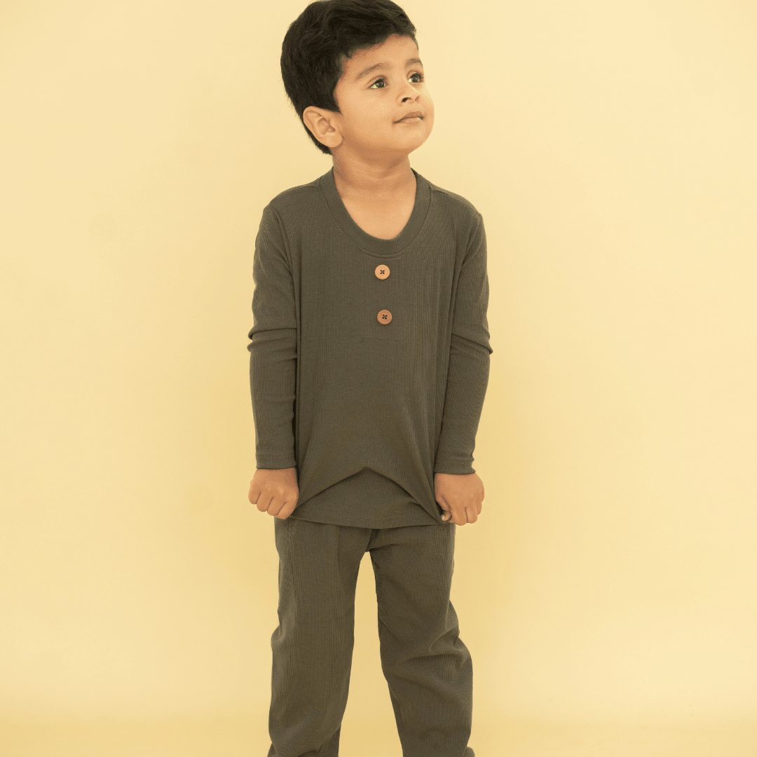 Berry Crush - Ribbed Modal Full Sleeve Top and Pant