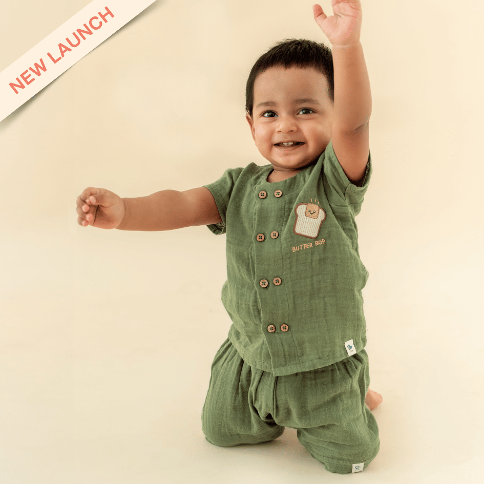 Deer Little Crumbs - Crinkled Muslin Co-ord Sets (Pack of 2)
