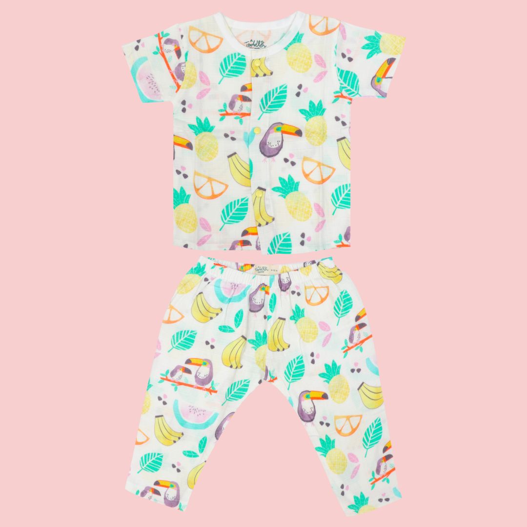 Toucan Punch - Muslin Sleep Suit for babies and kids (Unisex)