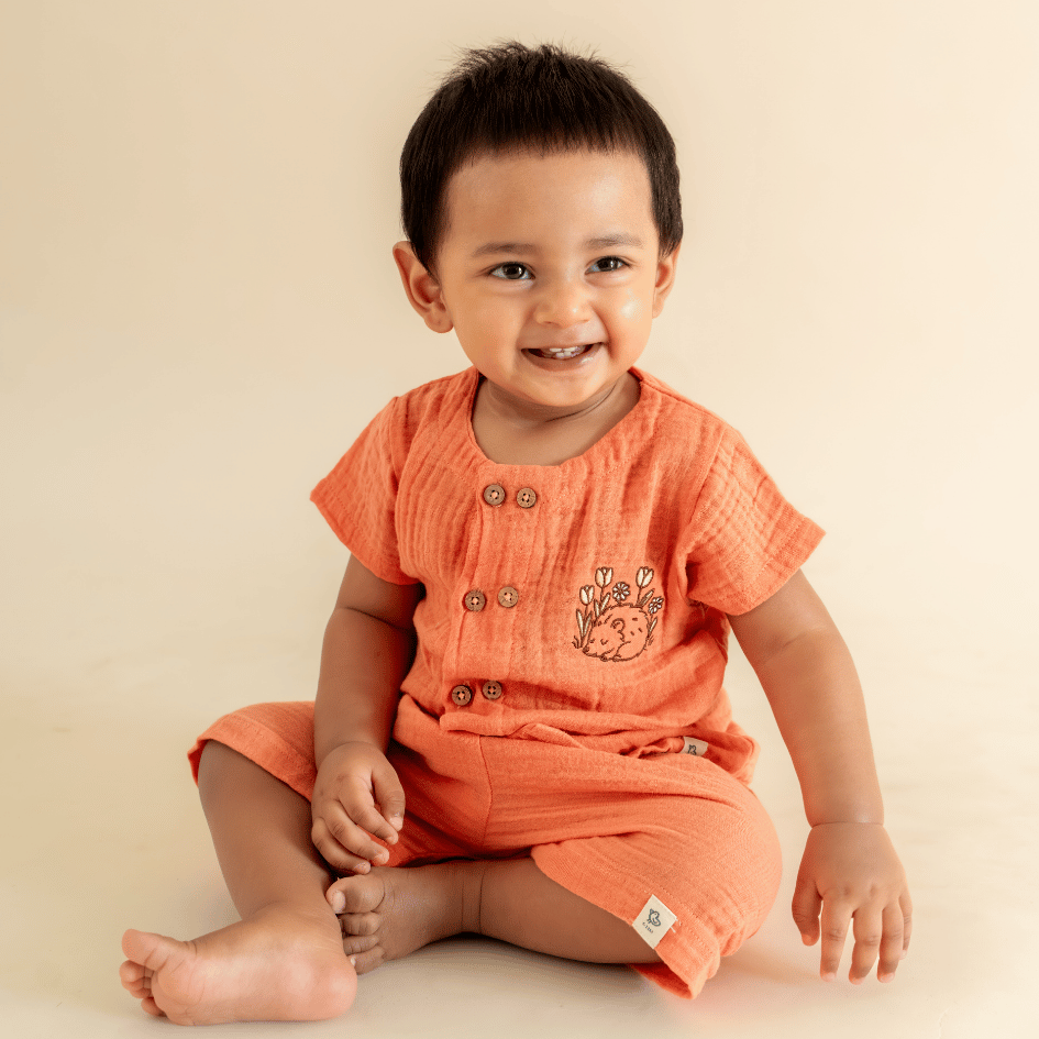 Rusty Prickle - Crinkled Muslin Co-ord Set