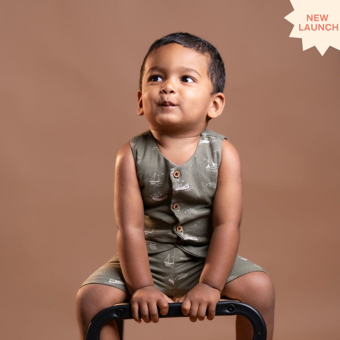 Tiny Wheel - Muslin Jabla and Shorts for Babies and Toddlers