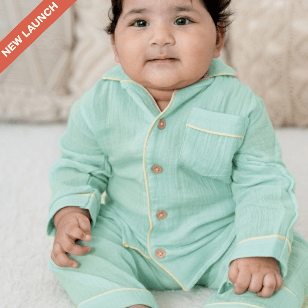Lovelac - Crinkled Muslin Sleepsuit