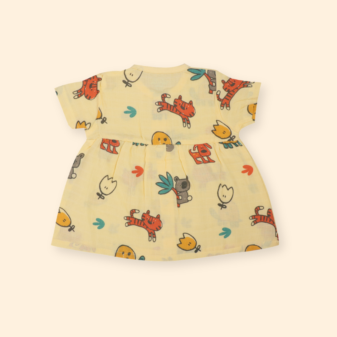 Flutter Tales - Muslin Button Frock - Pack of 2