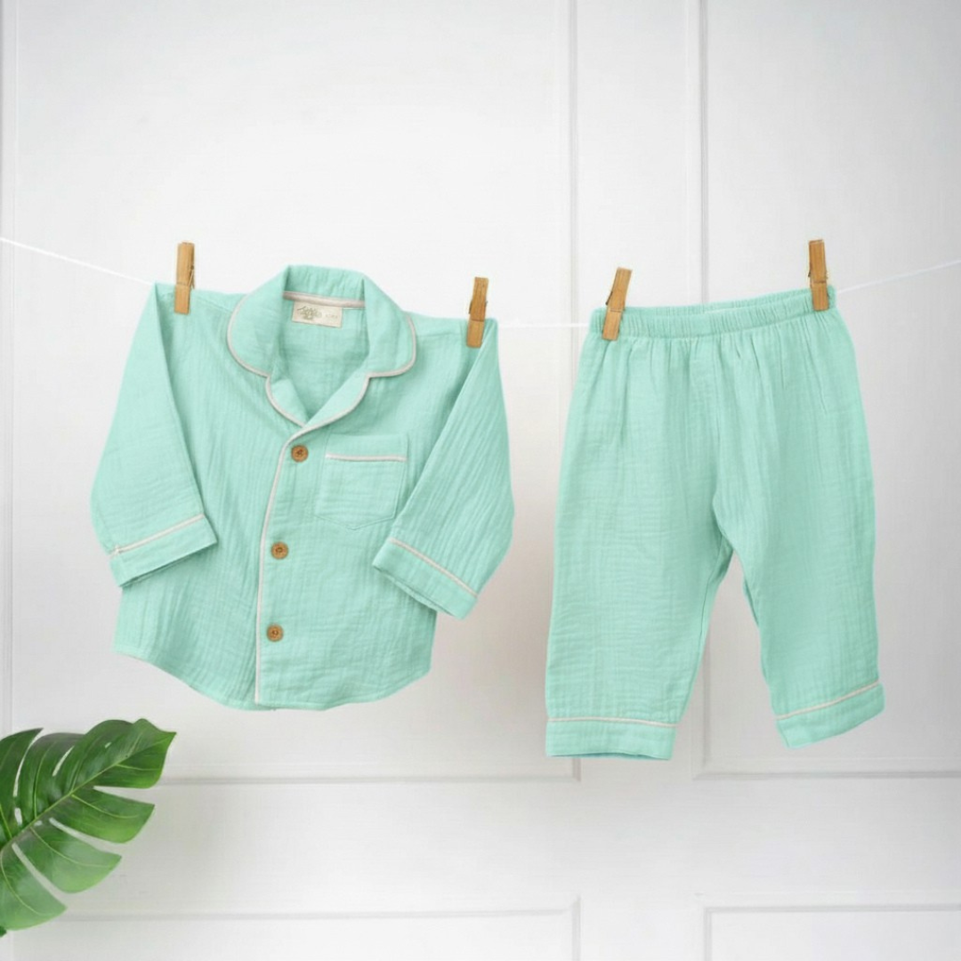 Peachy Hug - Crinkled Muslin Sleepsuit