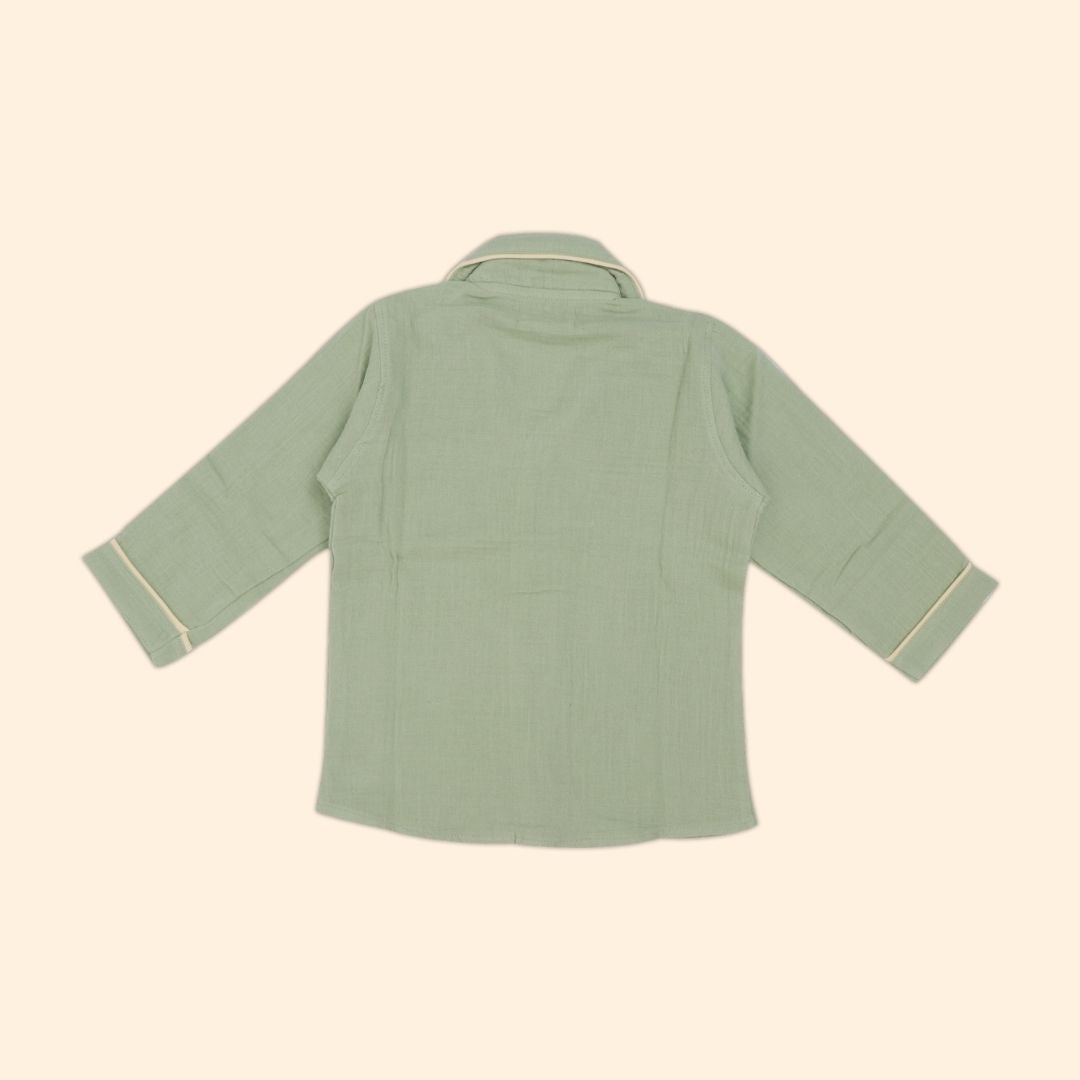 Peachy Hug - Crinkled Muslin Sleepsuit