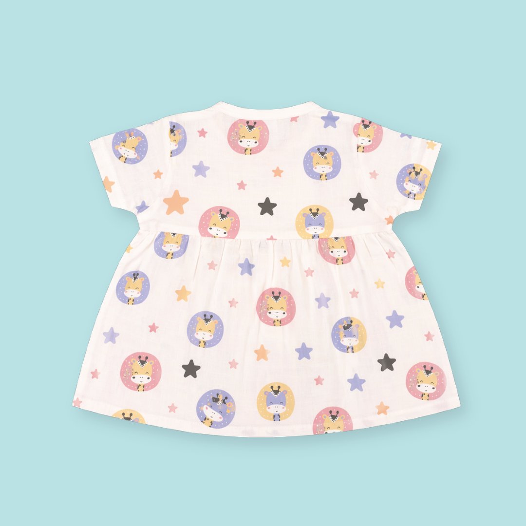 Flutter Tales - Muslin Button Frock - Pack of 2