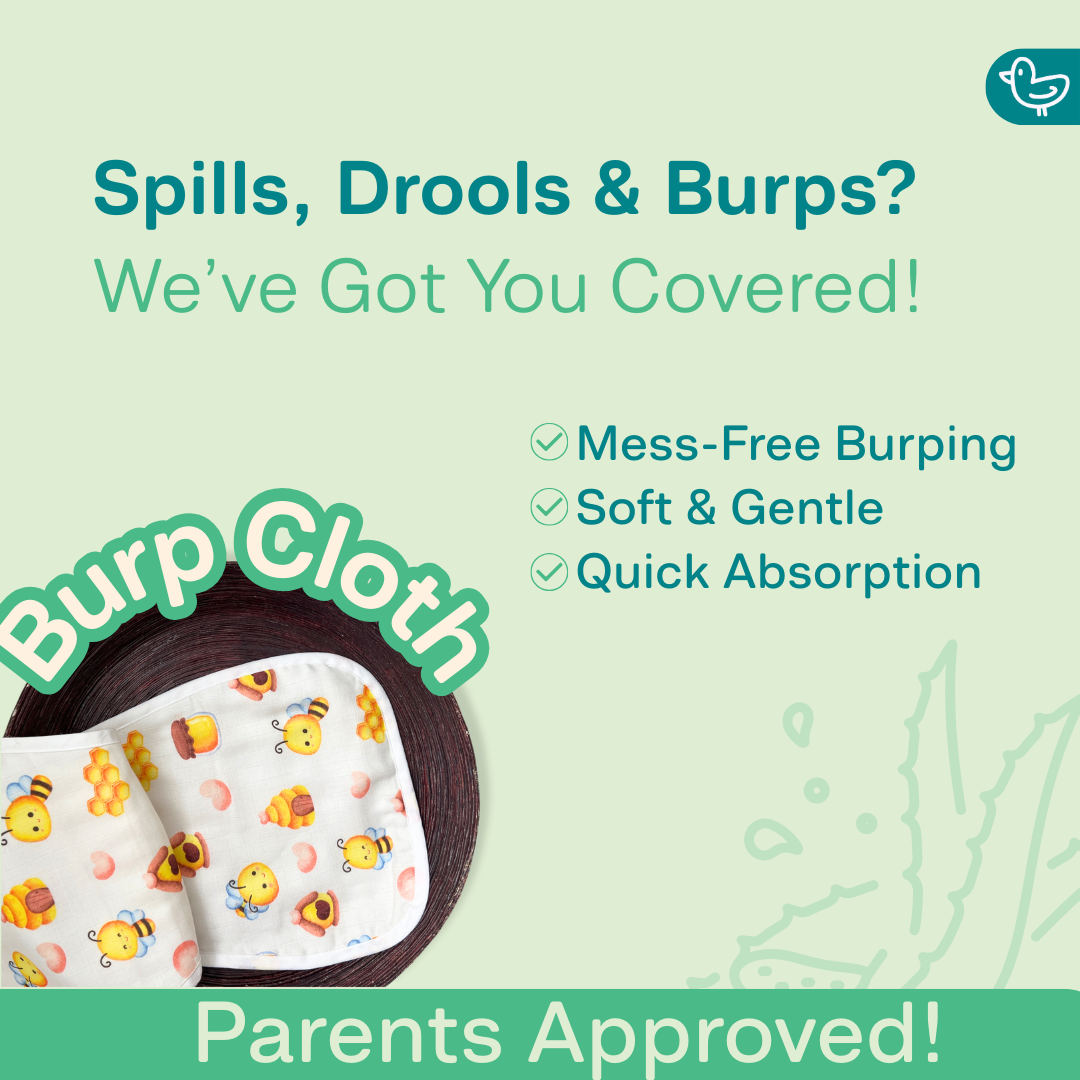 Barney's Friends - Organic Muslin Aloe Vera Burp Cloth