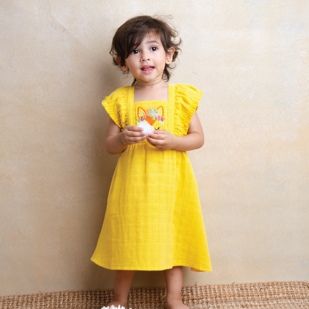 Foxy Flair - Muslin frock for girls