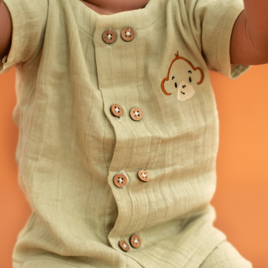 Lil Koala - Crinkled Muslin Co-ord Set