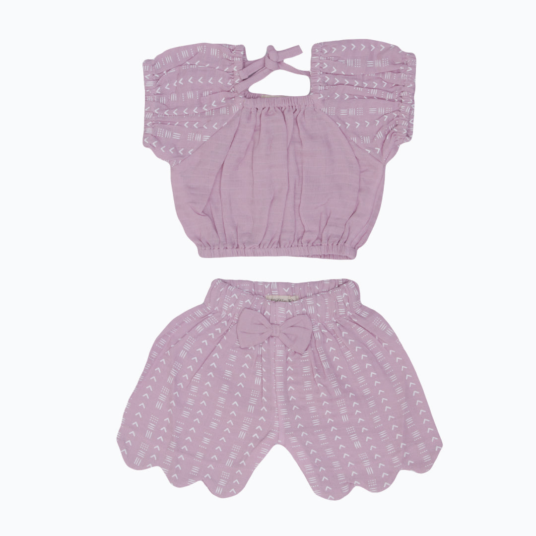 Puffed Co-ord sets for kids - Lilac