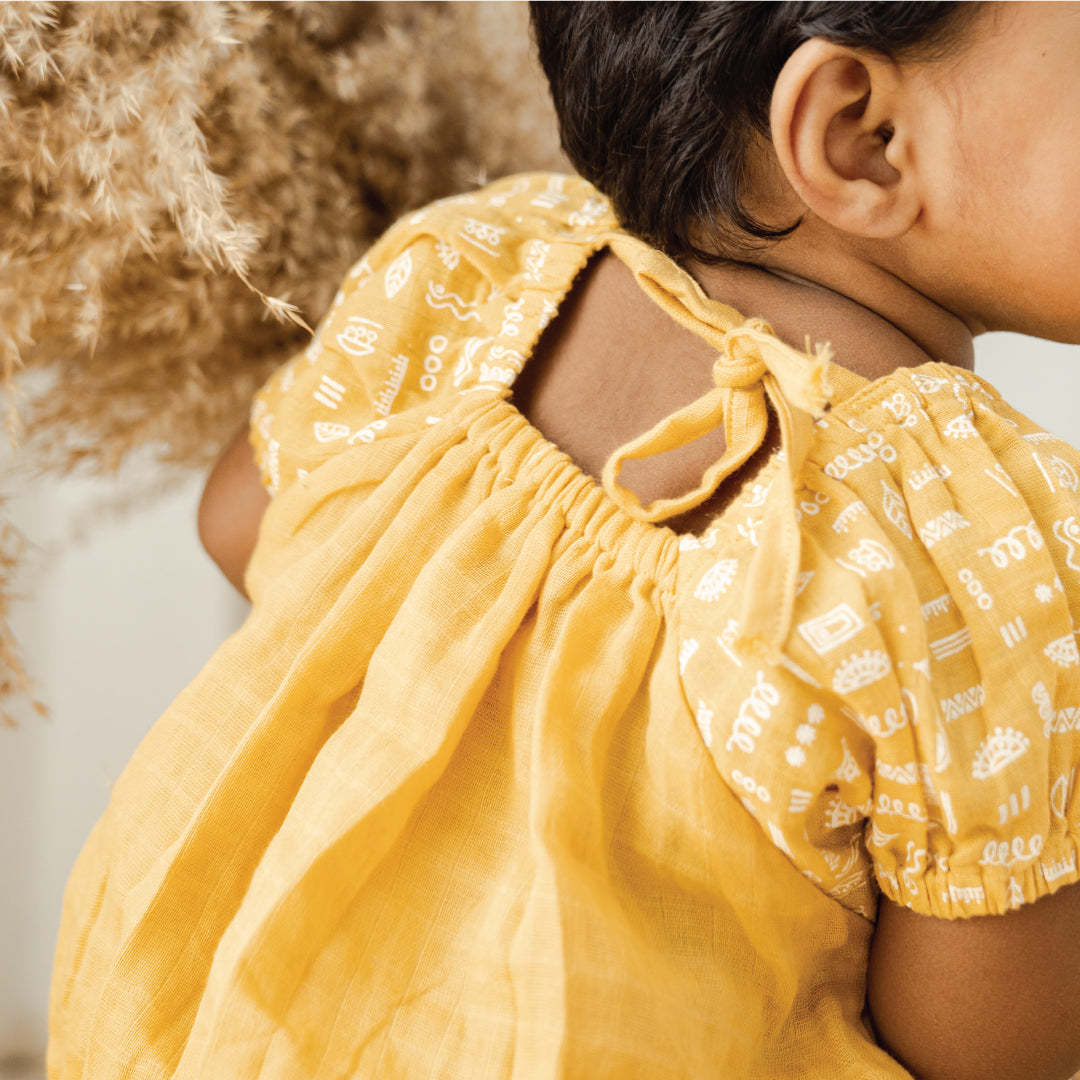 Puffed Co-ord sets for kids - Mustard