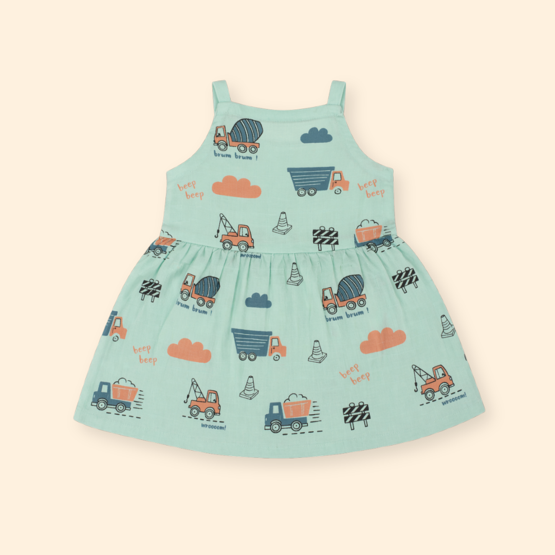 Trek Time - Muslin Shoulder Strap Frock (Pack of 2)