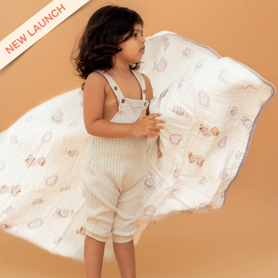 Happy Garden - Crinkled Muslin Bamboo Blanket