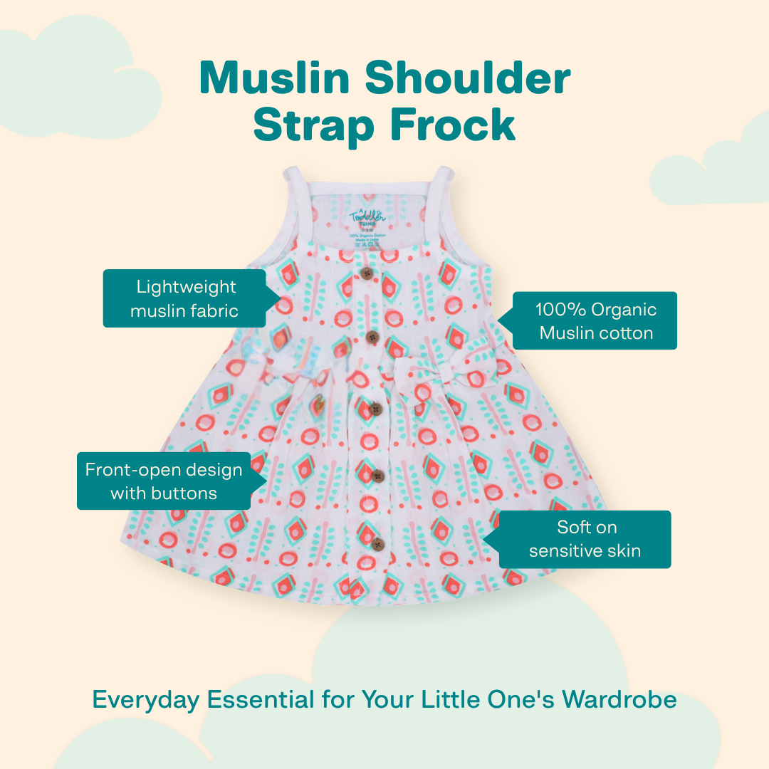 Trek Time - Muslin Shoulder Strap Frock (Pack of 2)