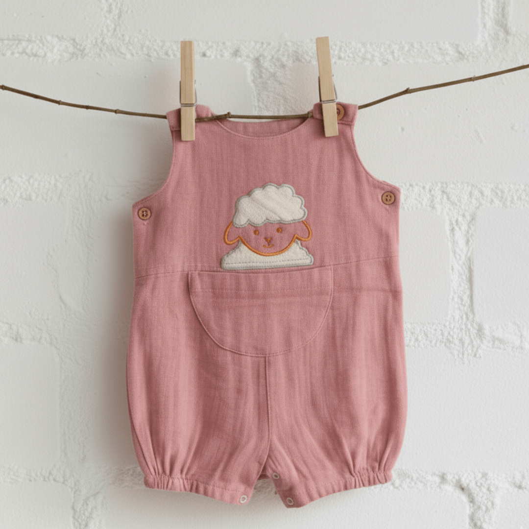 Baa Blush - Muslin Crinkled Romper