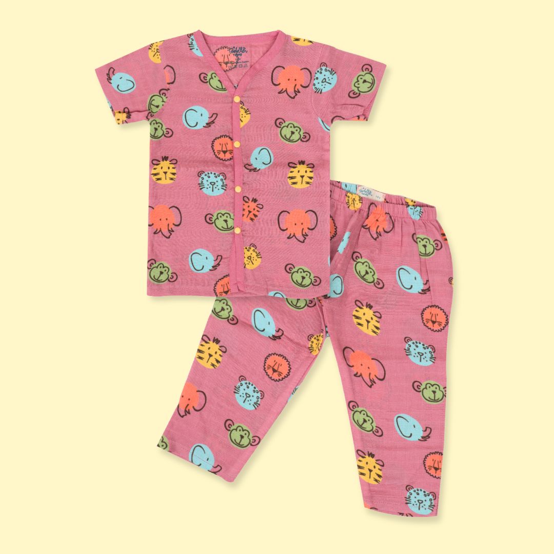 Dreamy Jungle (Pack of 2) - Muslin Sleep Suit for babies and kids (Unisex)