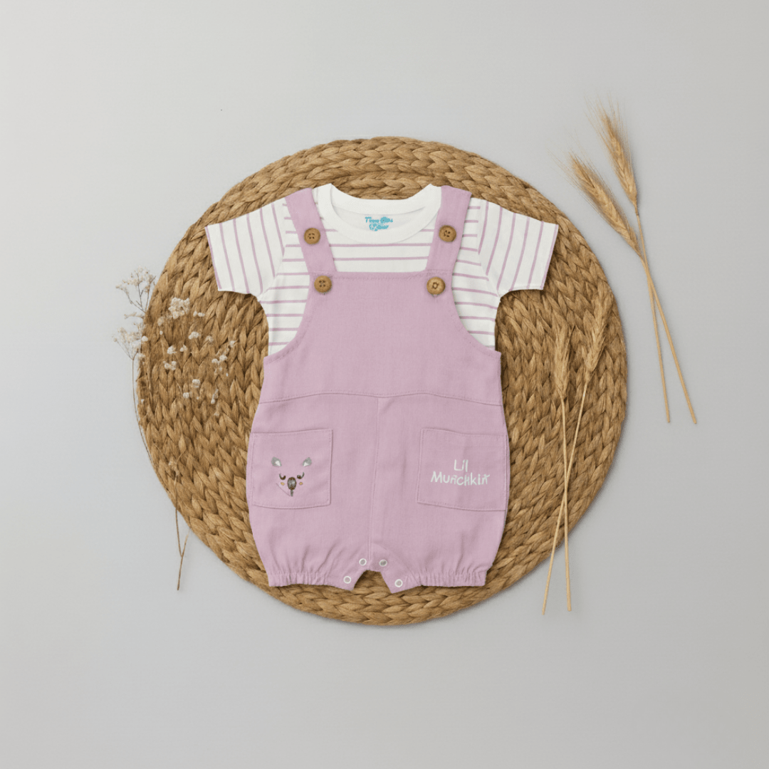 Sunnyraff - Crinkled Muslin Dungarees