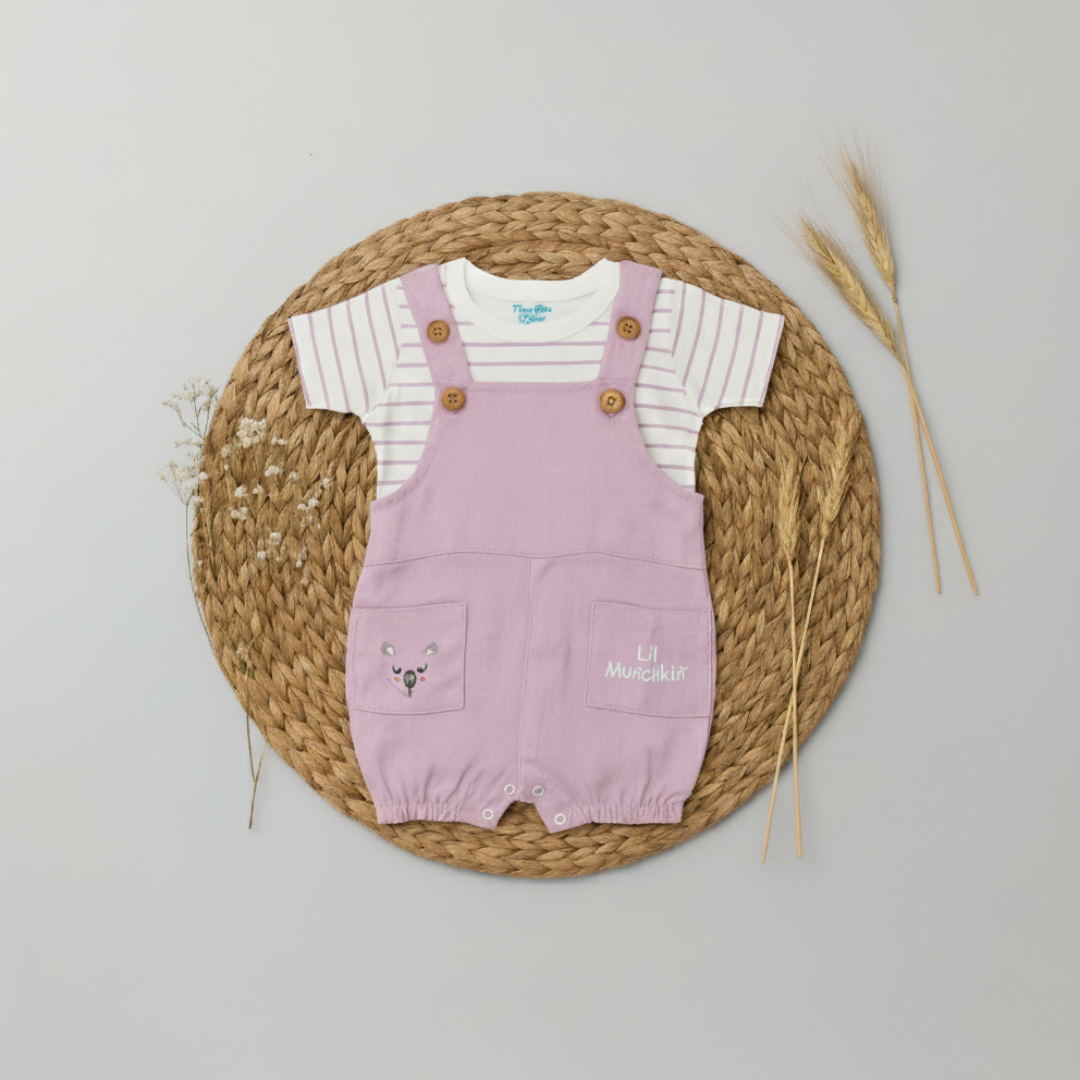 Sunnyraff - Crinkled Muslin Dungarees