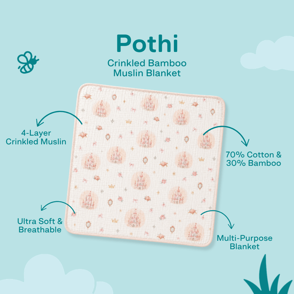 Happy Garden - Crinkled Muslin Bamboo Blanket