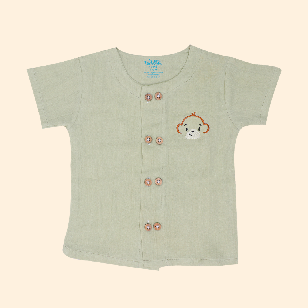 Lil Koala - Crinkled Muslin Co-ord Set