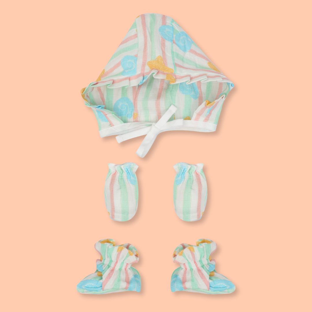 Beaky Stripes - Muslin 10 Piece Combo Pack (0-3M)
