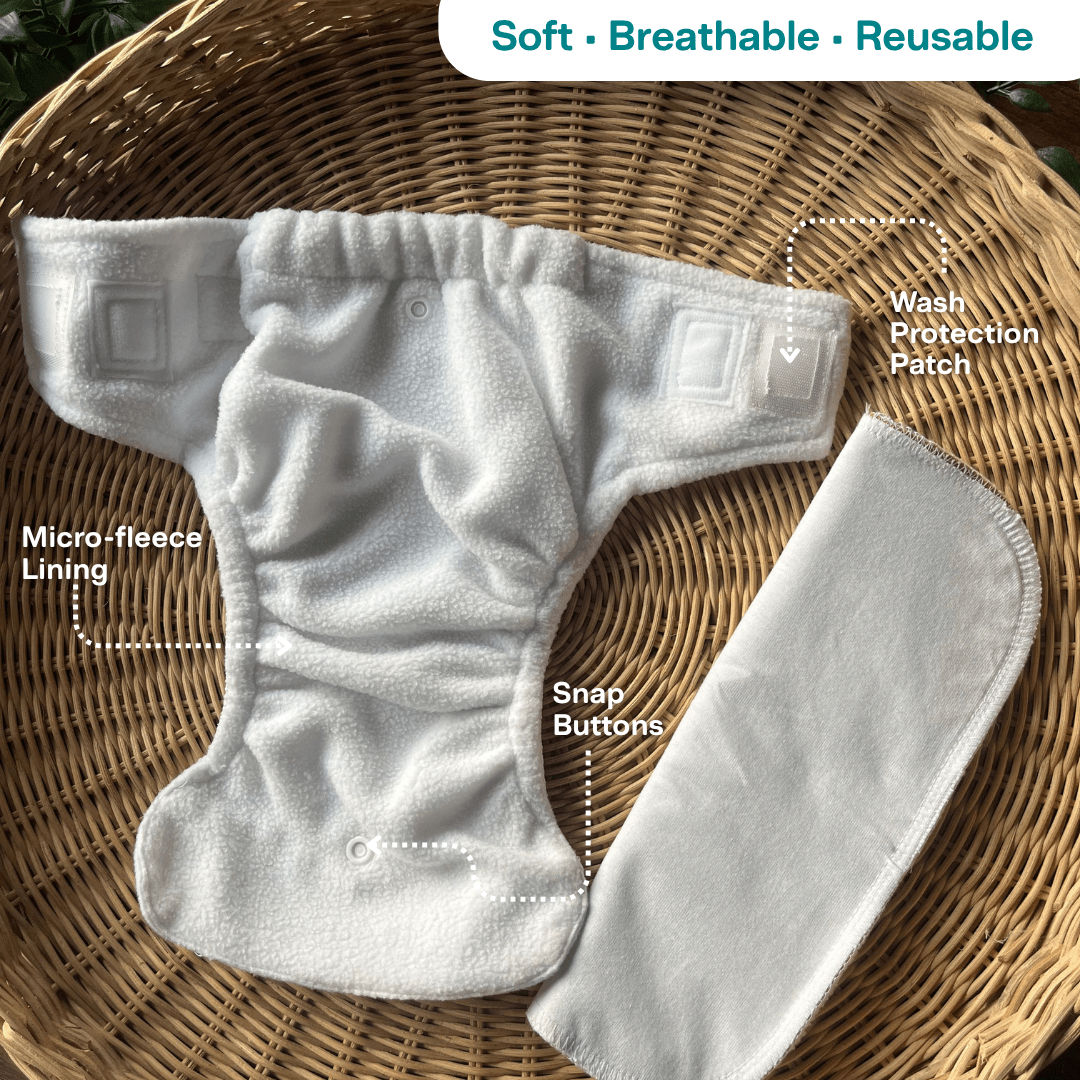 Aqua Blue - Newborn Diaper - Pack of 2