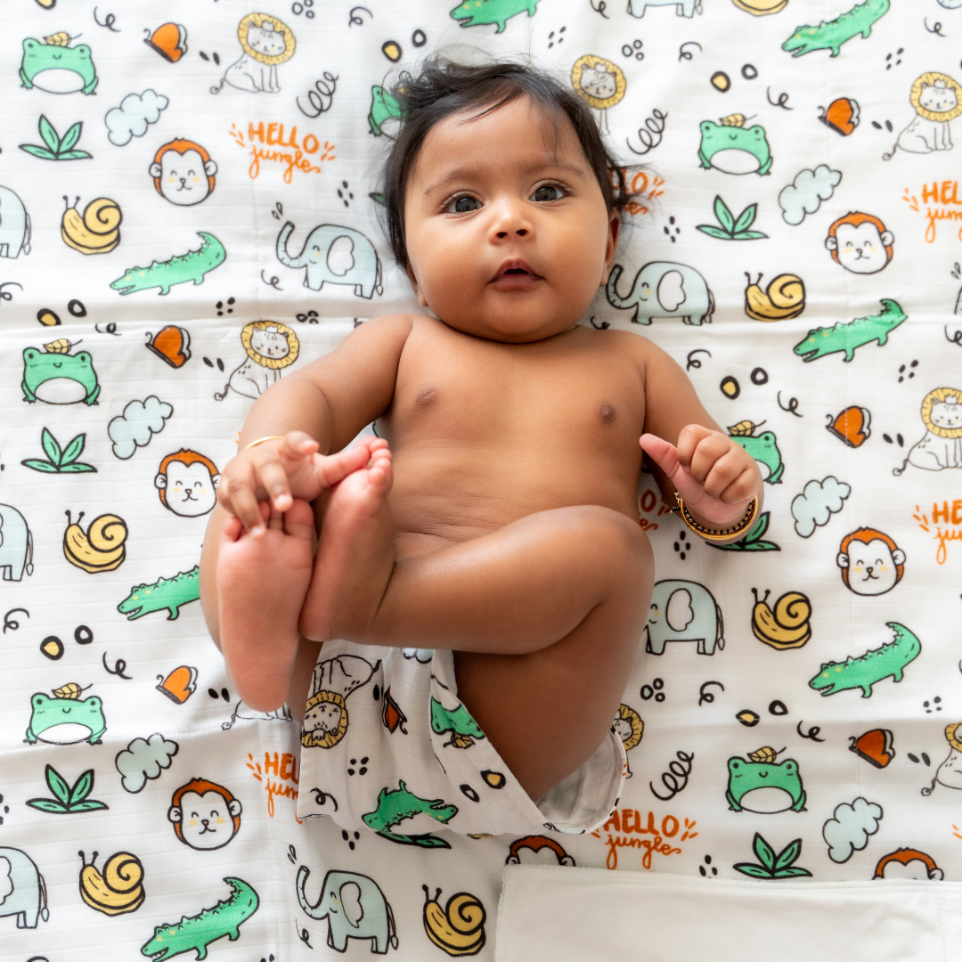 Hello Zoodle Shores - Muslin 32 Piece Baby Shower Kit