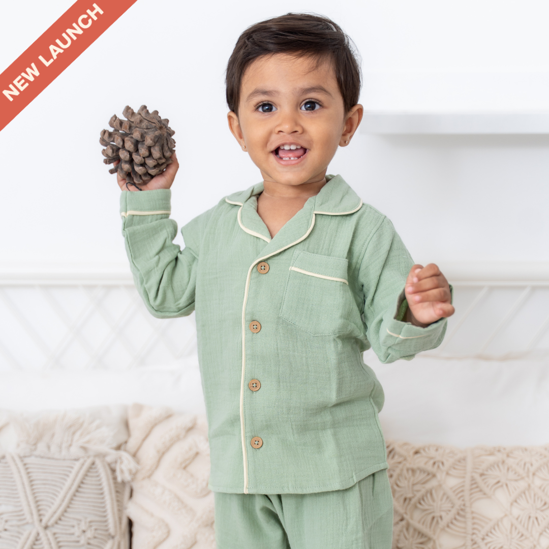 Peachy Hug - Crinkled Muslin Sleepsuit