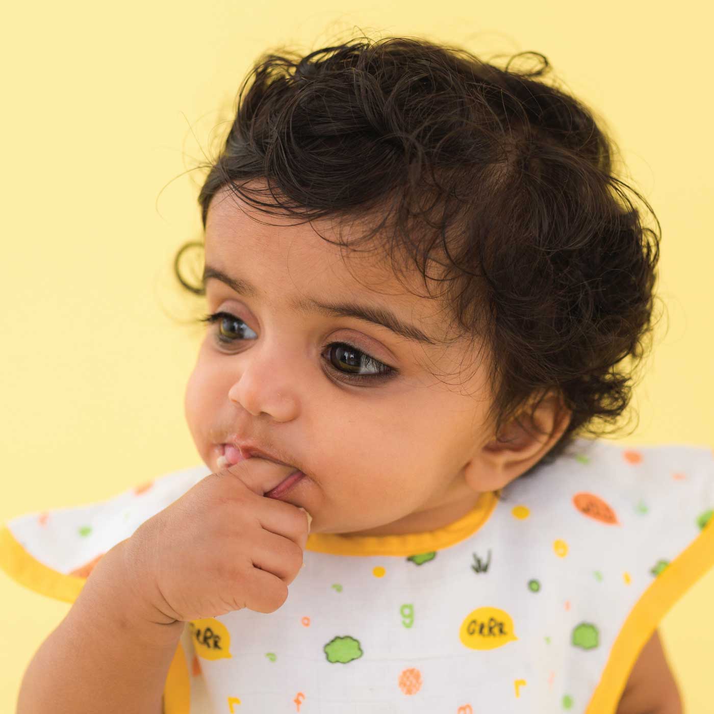 Newborn Jungle Reversible Bib 0 To 12 Months (Organic Muslin Cotton)
