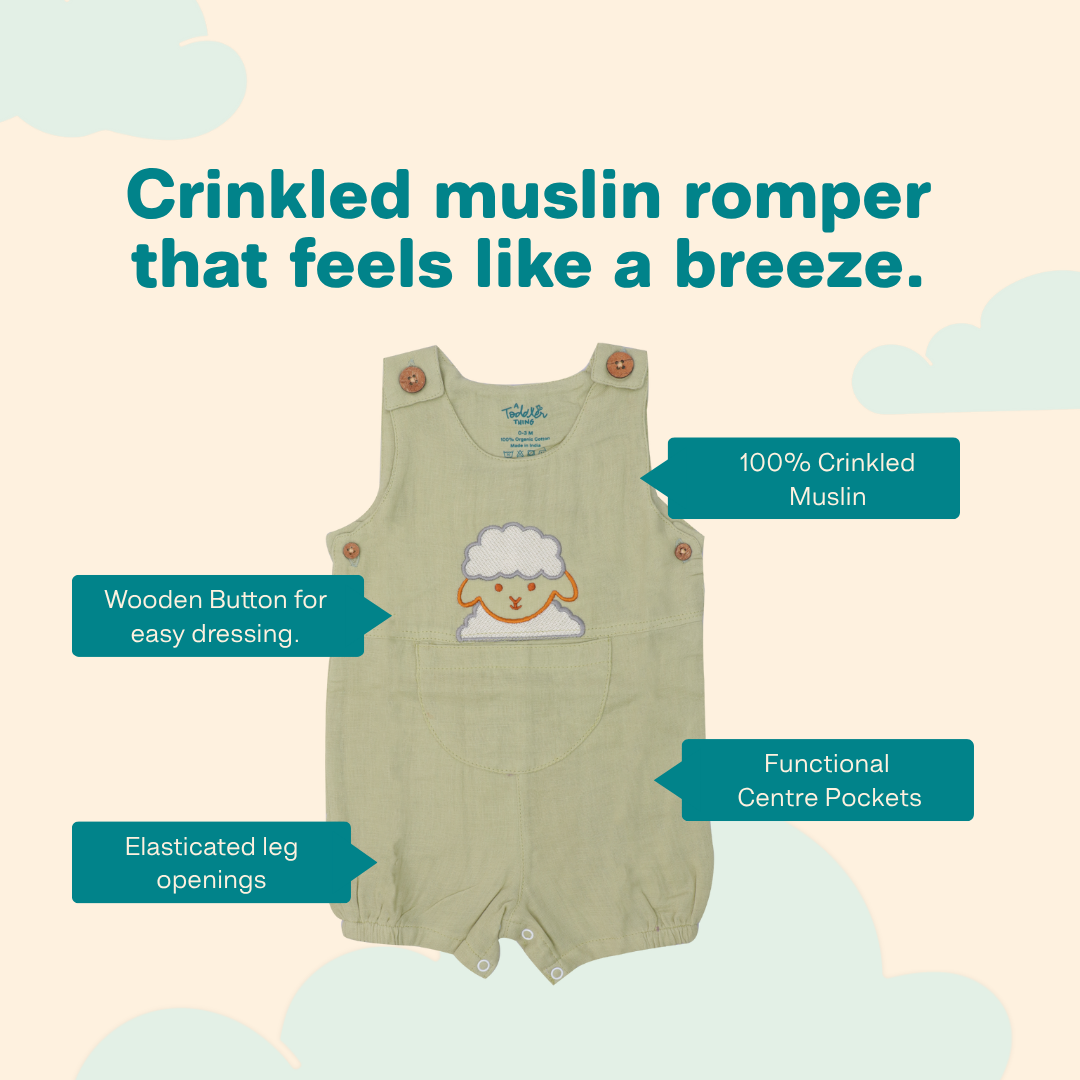 Baa Blush - Muslin Crinkled Romper