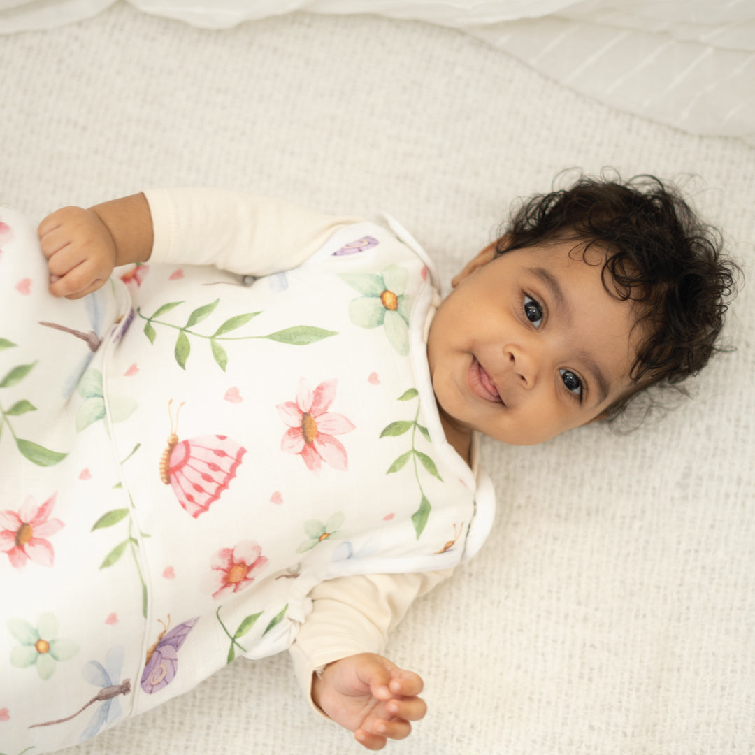 Spring Daisy - Organic Muslin Aloe Vera Sleep Bag (upto 9 months)