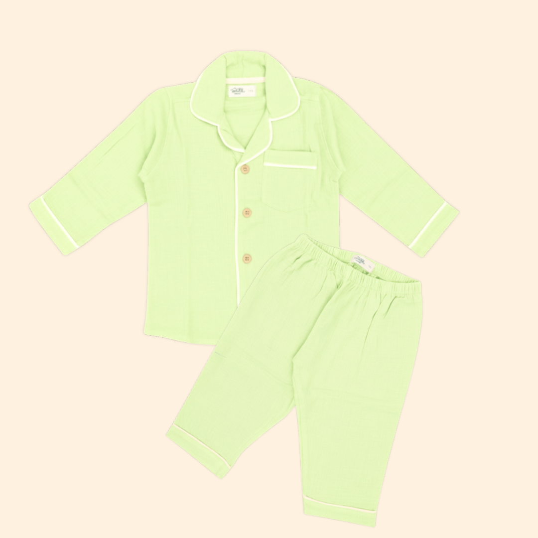 Peachy Hug - Crinkled Muslin Sleepsuit