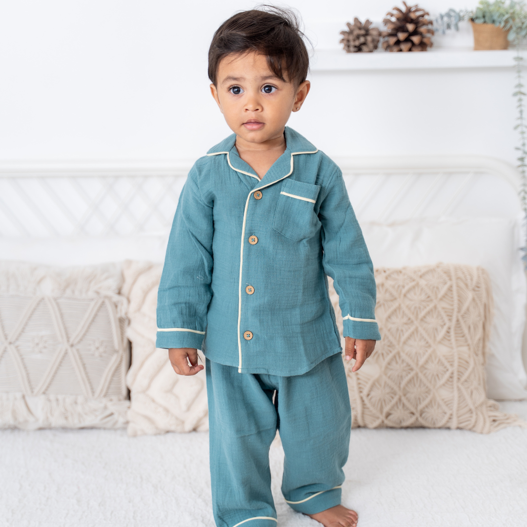 Peachy Hug - Crinkled Muslin Sleepsuit