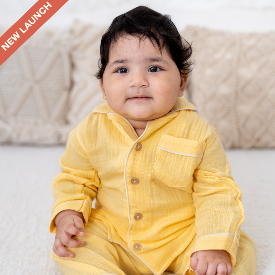 Peachy Hug - Crinkled Muslin Sleepsuit