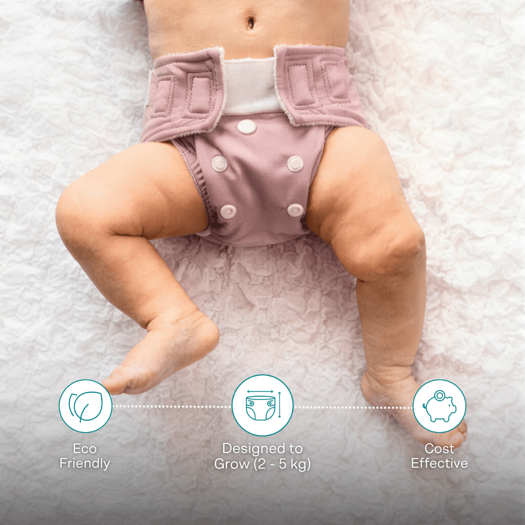 Aqua Blue - Newborn Diaper - Pack of 2