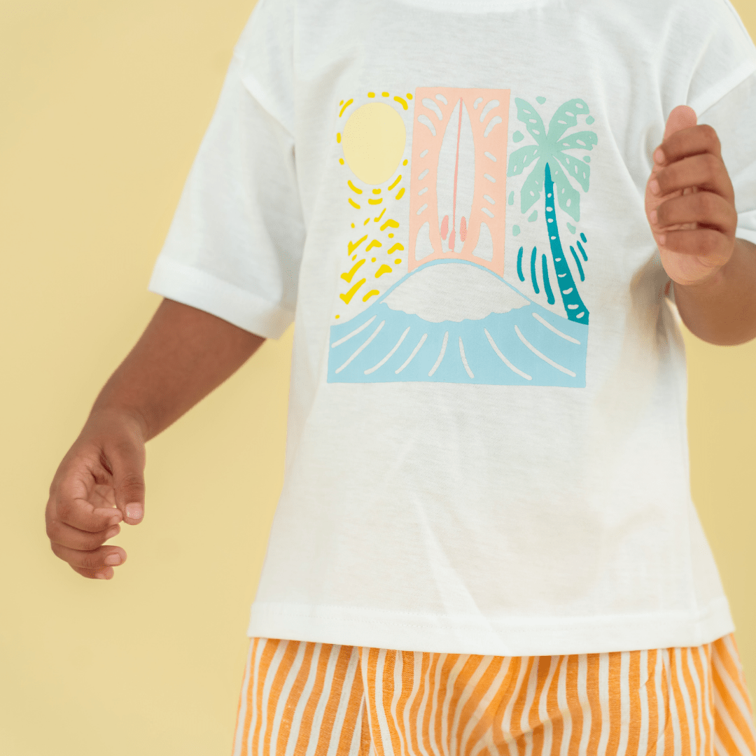 Beach Day - Seersucker T-Shirt & Shorts for Boys