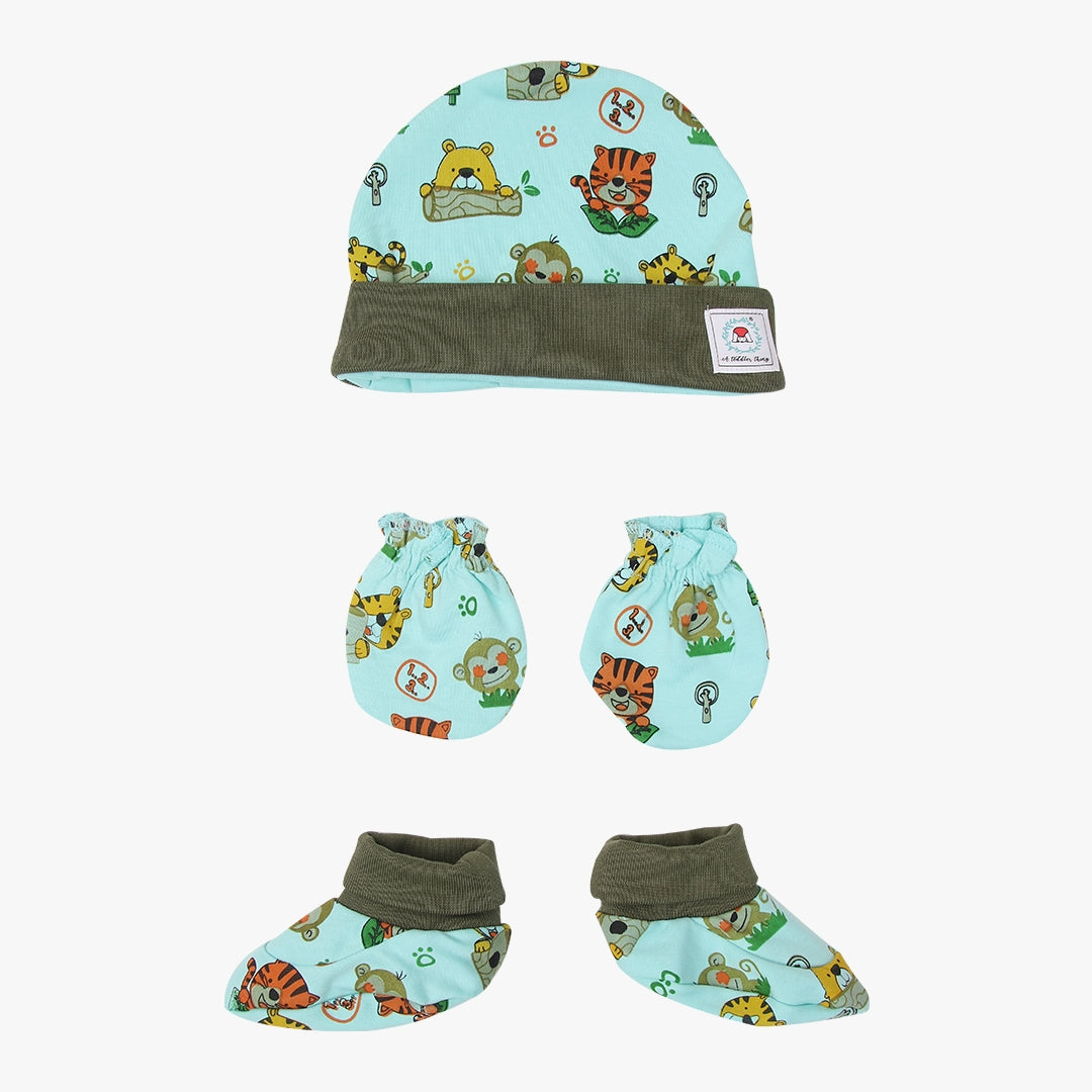 Pee Ka Boo Cap Mittens Booties