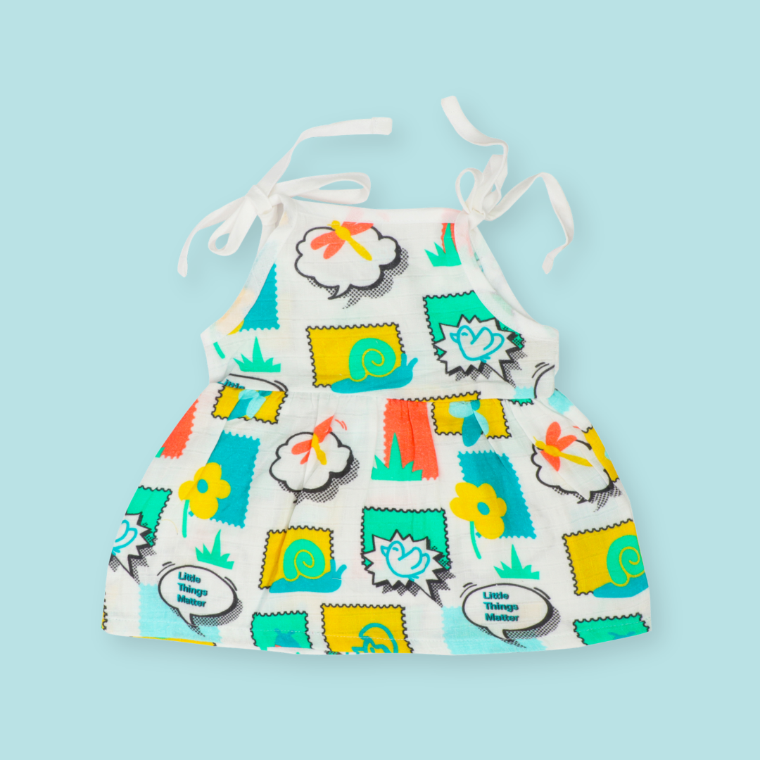 Rainbow Days - Muslin Knot Frock - Pack of 2