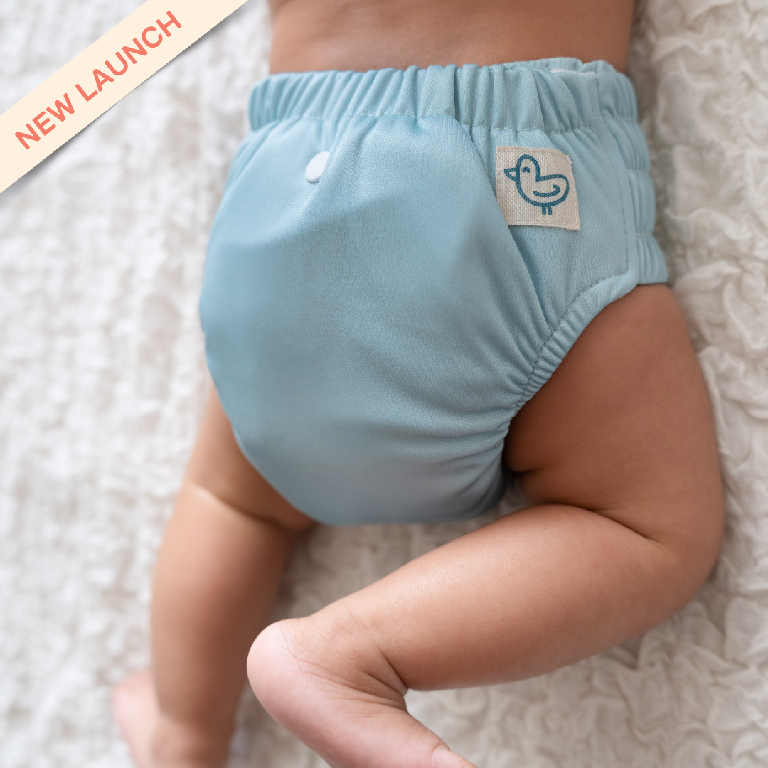 Dusty Blue - Newborn Diaper (Cloth)