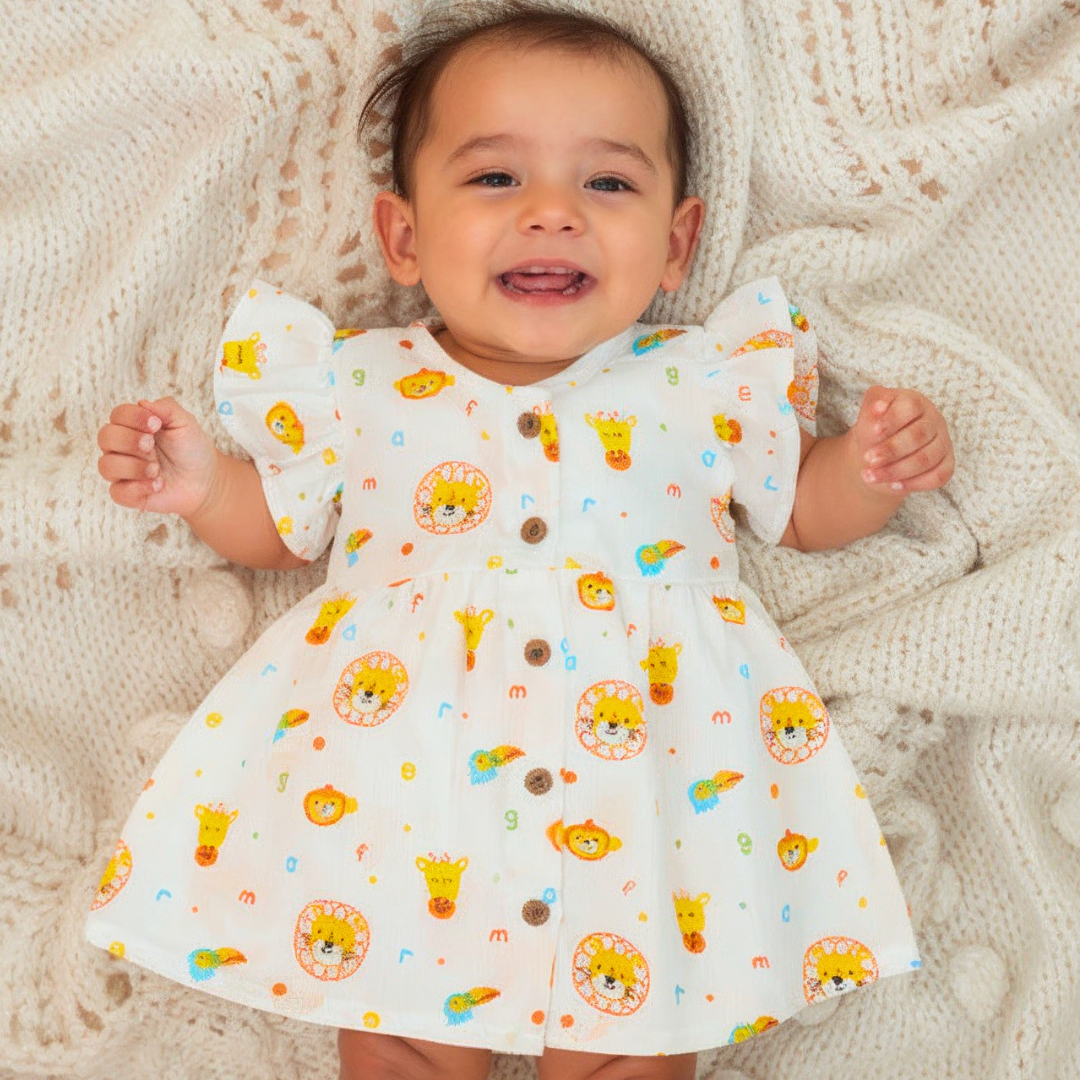 Wild Dino - Muslin Frill Frock (Pack of 2)