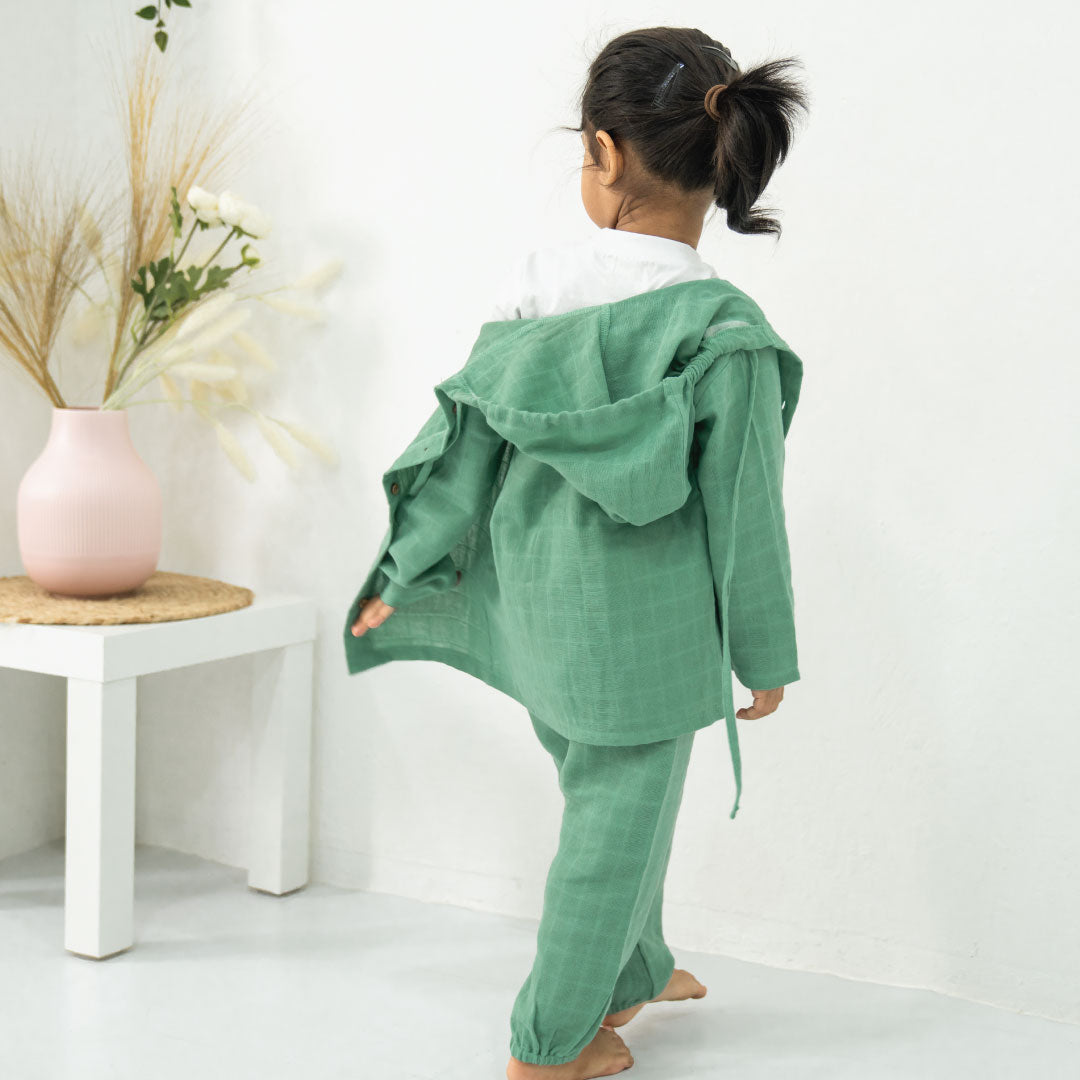 Minty Charm 3 Piece Hoodie sets For Babies