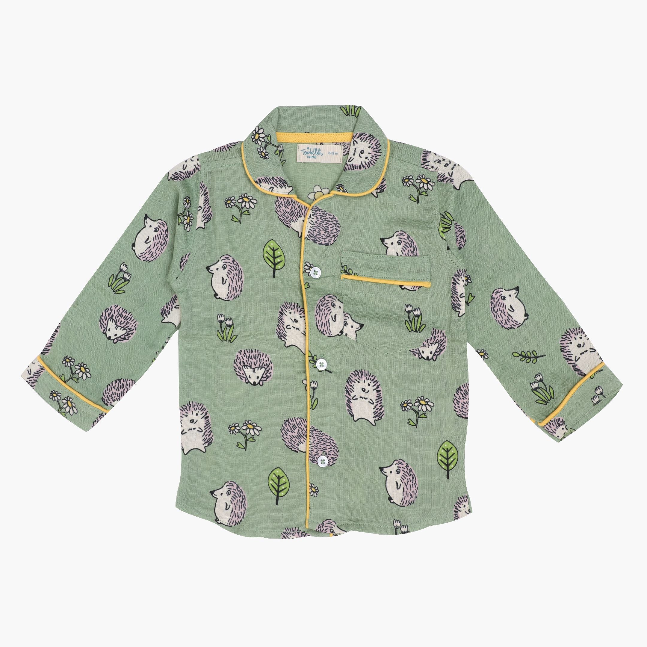 Tiny Spikes - Muslin Full Sleeve Sleep Suit for babies and kids (Unisex)