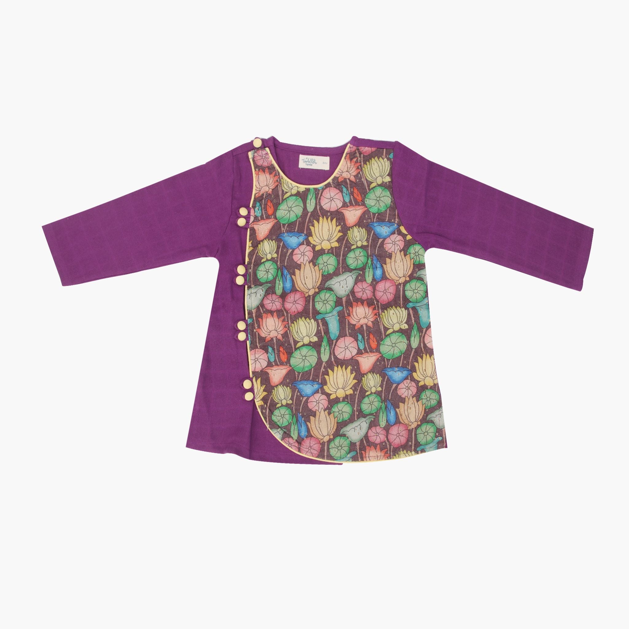 Baby Thaara Full Sleeve Button Type Kurta and Dhoti for kids