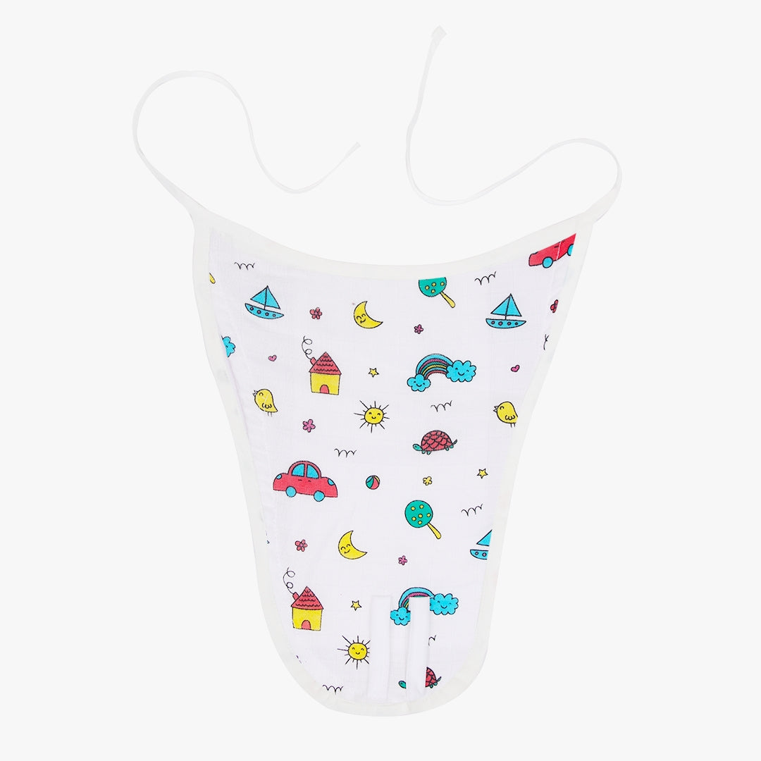 Muslin Matching Button Jablas and Nappies (3 Jablas & 3 Nappies) - Pack of 6 - Special Edition 1