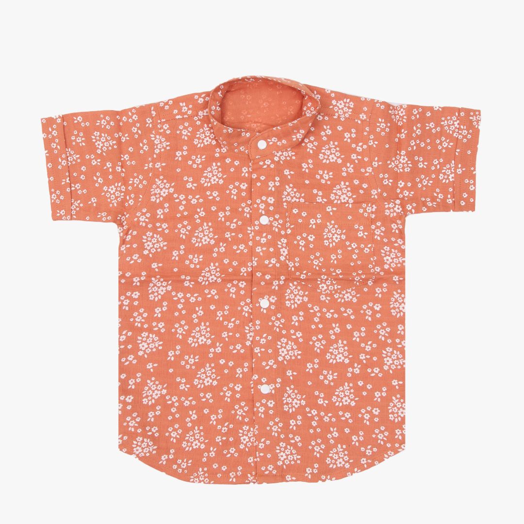 Collared Co-ord sets for kids Coral For 6 months to 5 years