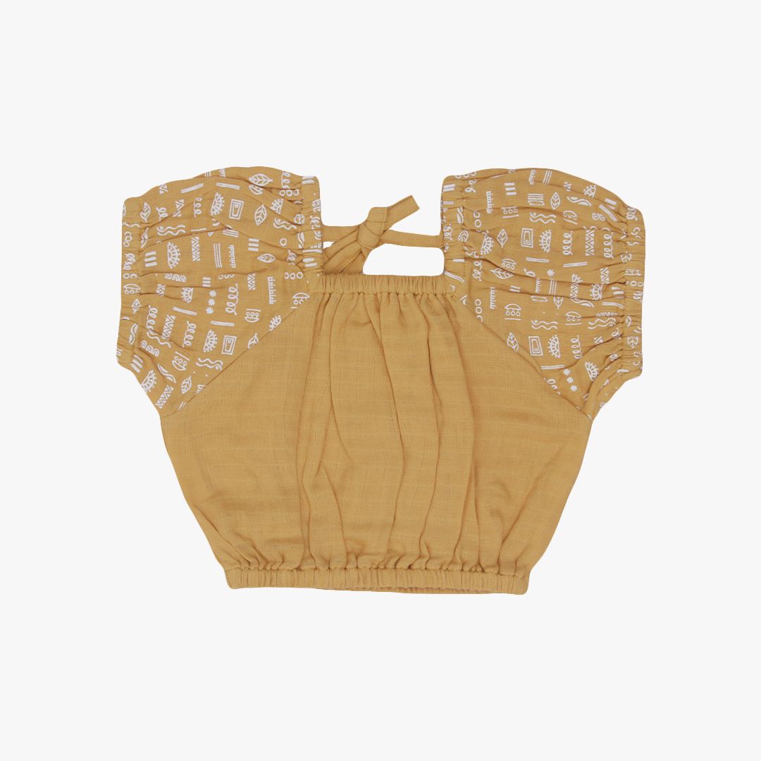 Puffed Co-ord sets for kids - Mustard