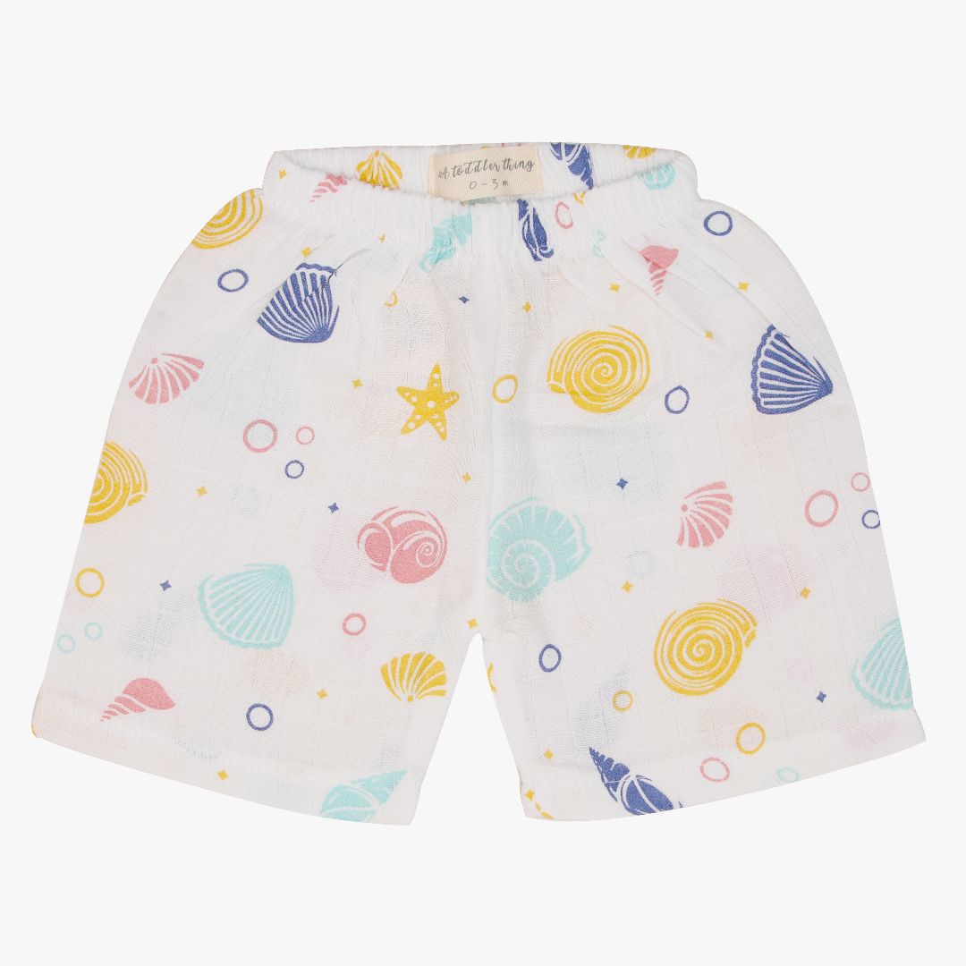 Muslin Jabla and Shorts for Babies and Toddlers (Pack of 3) - Starlight Shells