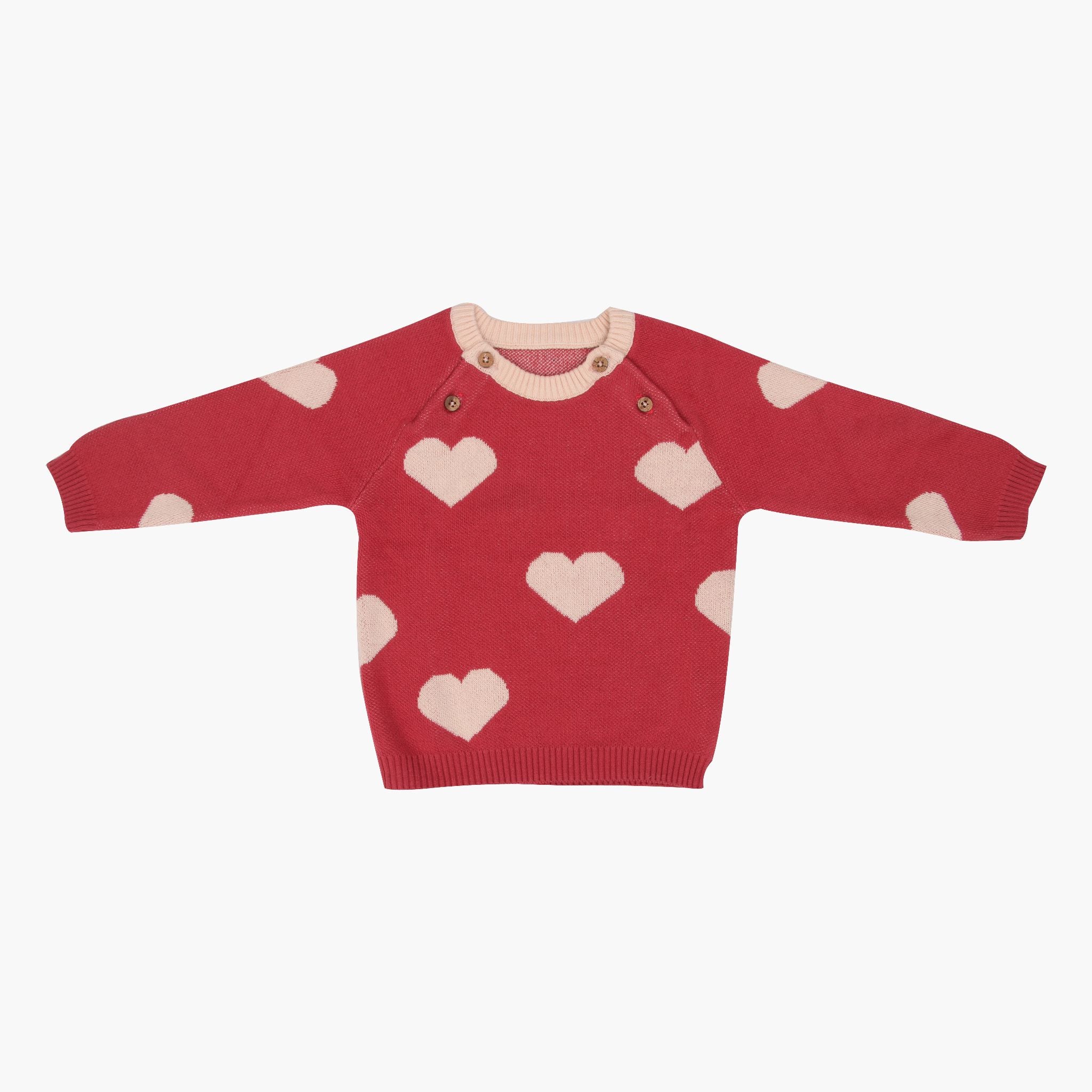 Babies Heart Melt  Full Sleeve Sweater