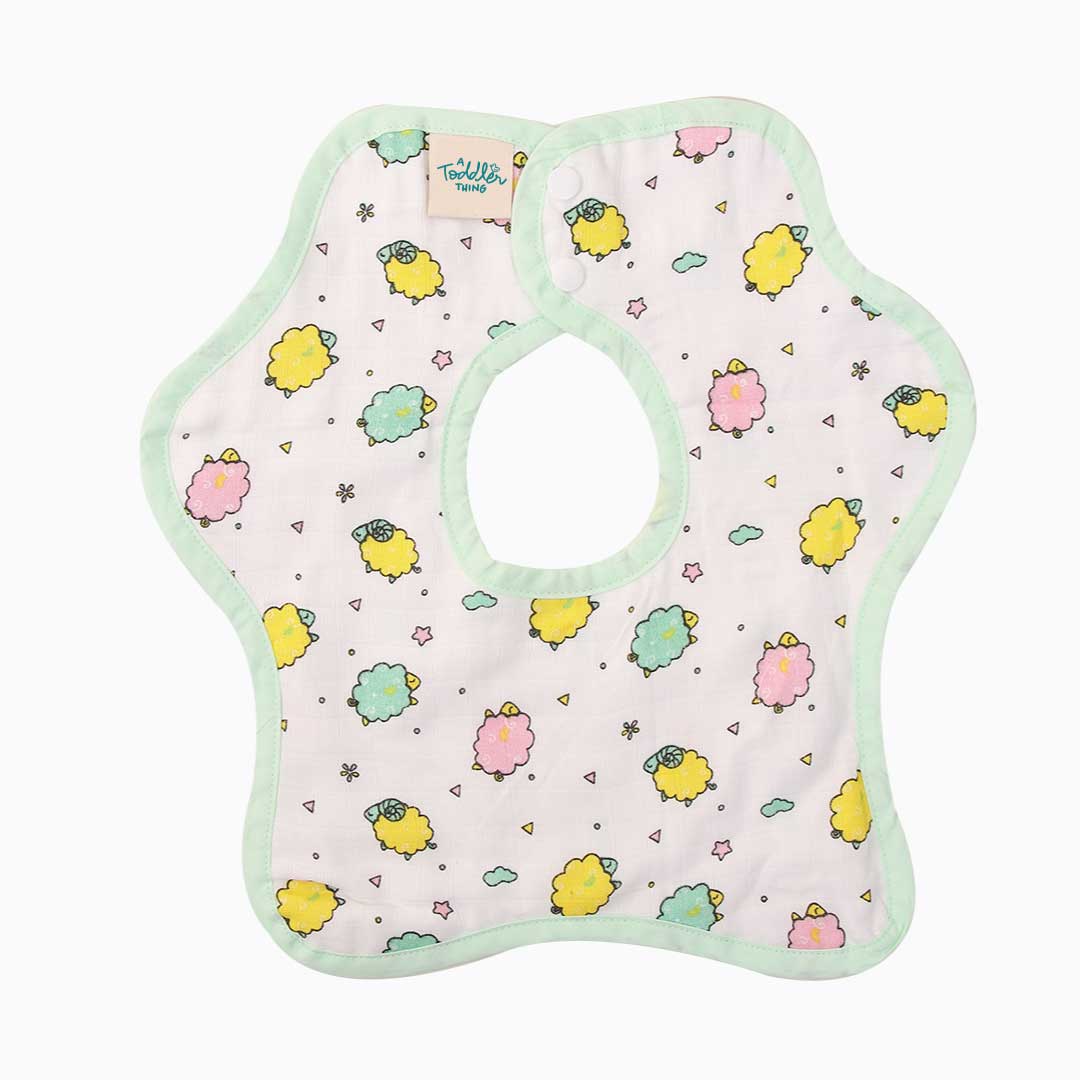 Babasheep - Reversible Bib 0 To 12 Months (Organic Muslin Cotton)